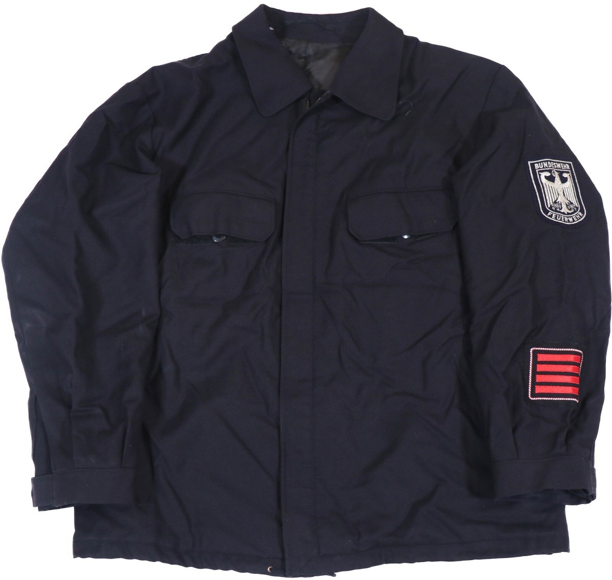 Large - German Bundeswehr Blue Fire Service Jacket Coat w