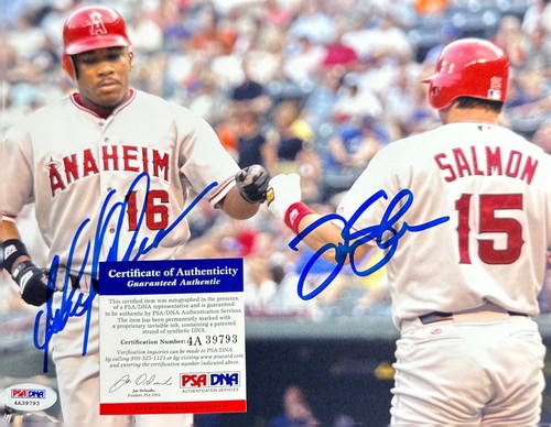 Garret Anderson & Tim Salmon Signed 8x10 Angels Photo PSA 4A39793 - Picture 2 of 2
