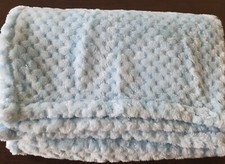 Adirondack Baby Blanket Throw Blanket Crib Solid Light Blue new no tags 30 40"