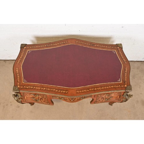 Paul Sormani Style Antique French Louis XV Kingwood Top Executive Desk - Picture 9 of 11