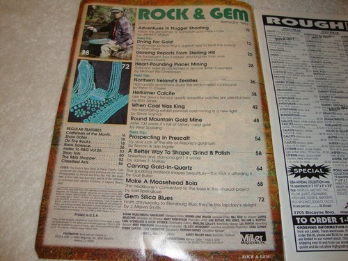 Rock & Gem Magazine January 1997 gold silica - Picture 2 of 2