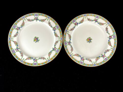 2 Antique Early 20th Century Minton B935 Tiffany & Co 10 1/4" Dinner Plate - Picture 1 of 12