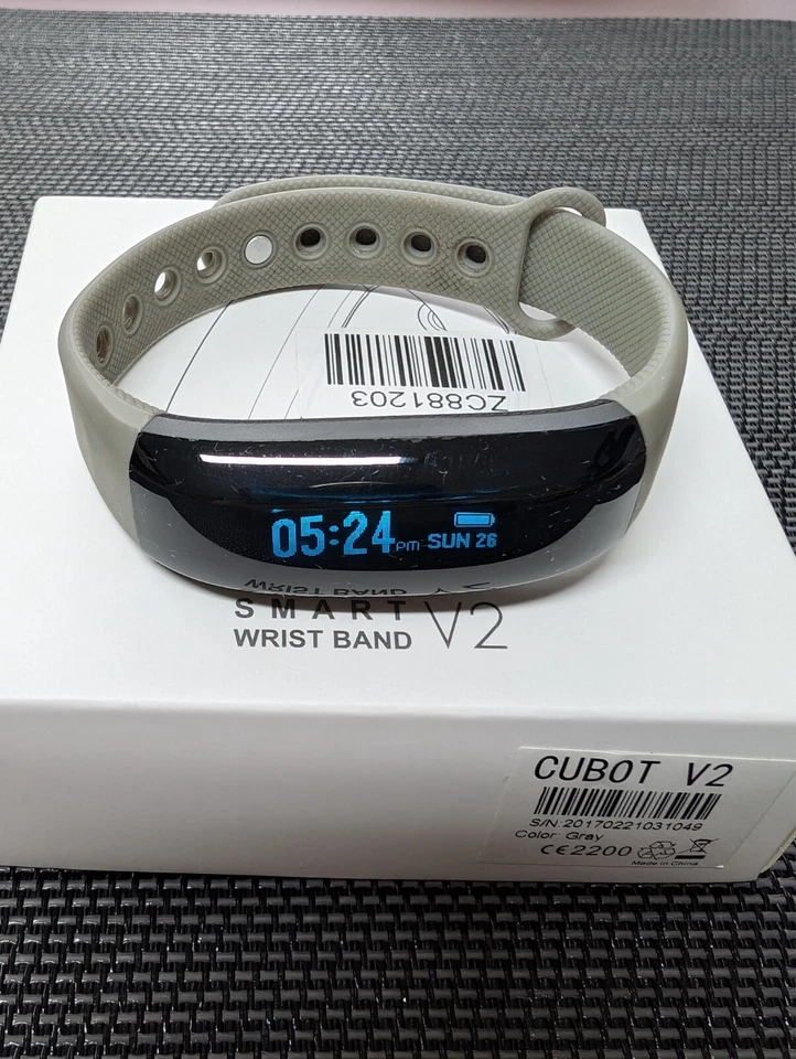 CUBOT SMART V2 WRIST BAND SMARTWATCH SPORTUHR GRAU TOP GUTER ZUSTAND WOW DEAL ! - Bild 2 von 2