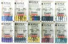 Dentsply Maillefer K-File Endodontic Dental Files 10 Packs Assorted