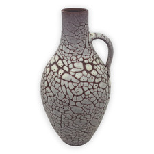 Vase Keramik Albert Kiessling KLW Studiokeramik Schlangenhaut Mid Century Relief