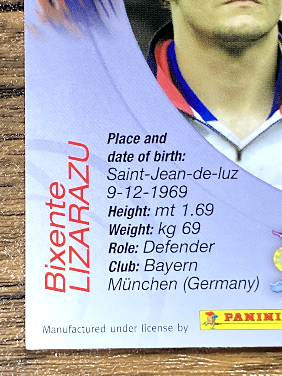Sticker Panini Ultra Rare - Bixente Lizarazu, Equipe De France 2002, N°9
