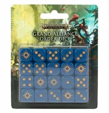 WARHAMMER AGE OF SIGMAR AOS GRAND ALLIANCE ORDER DICE SET FACTORY SEALED NEW