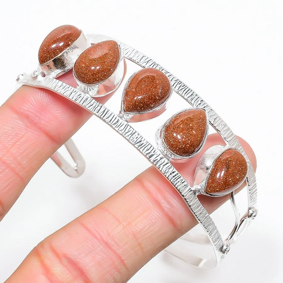 VALENTINO Bracciale Gioielli Argento Sterling 925 Gemma Pietra Sole Rossa Regolabile