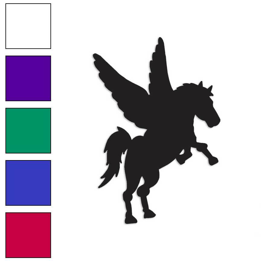 Pegasus Flying Horse Vinyl Decal Sticker in Multiple Colors & Sizes #1367