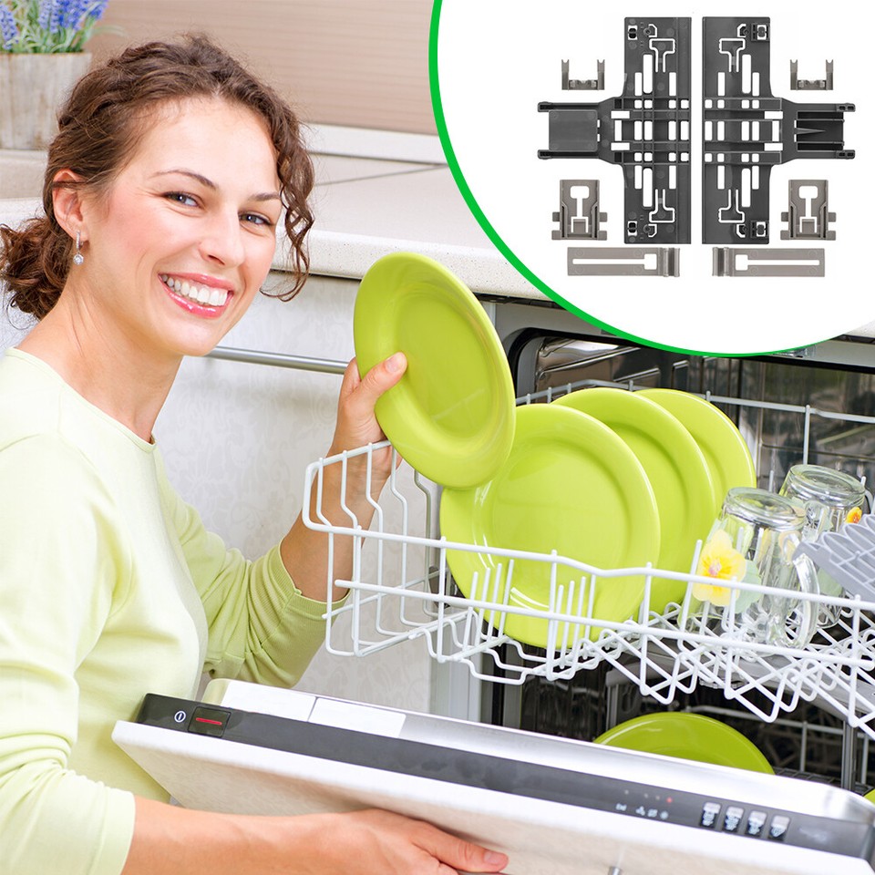 8 Pcs Upgraded Dishwasher Top Rack Adjuster Replacements Parts Kit For