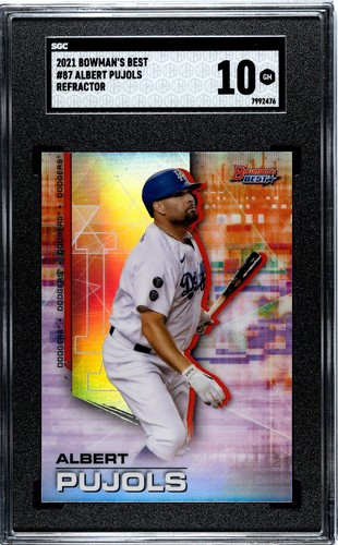 2021 Bowman's Best #87 Albert Pujols REFRACTOR SGC 10 GEM MINT