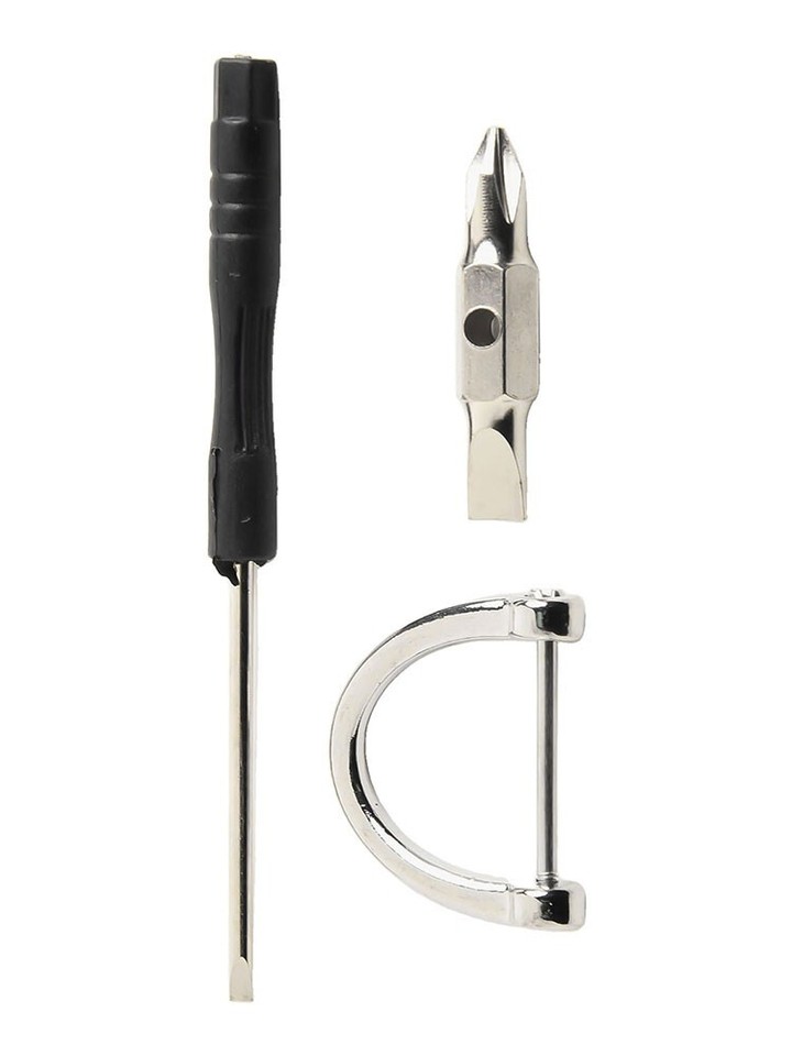 Compact Slotted and Crosshead Screwdriver Keychain Portable Screw