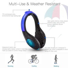 (PAR) LUCES LED RECARGABLES PARA ZAPATOS Flash brillante correr deporte ciclismo CARGADOR USB