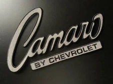Camaro by Chevrolet Embroidered Iron on Logo Patch (Silver) 9.5"x5.5"