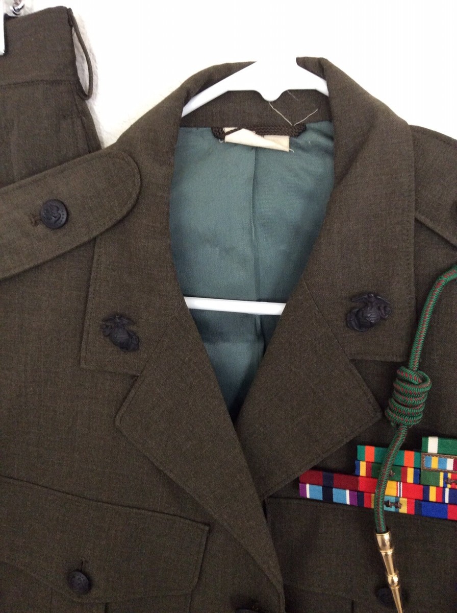Marine Corps Alpha Dress Uniform Set Jacket 42 Reg Trousers