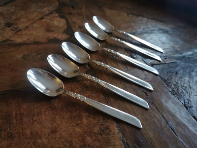6 x Vintage Oneida Community Südsee Teelöffel versilbert Set