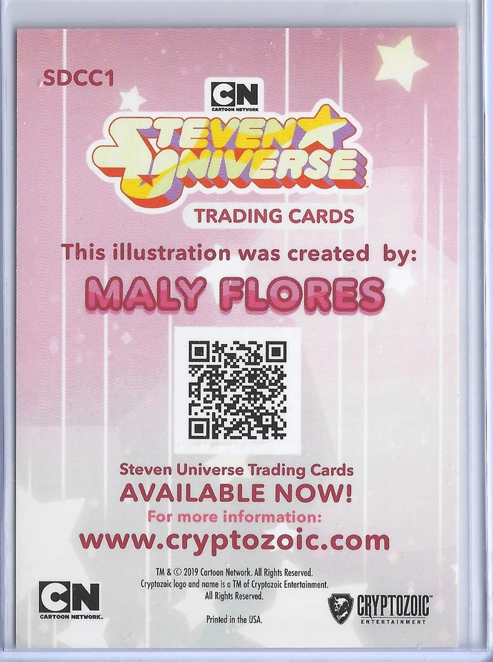 Steven Universe Promo Trading Card SDCC1 Cryptozoic SFC - Image 2 of 2