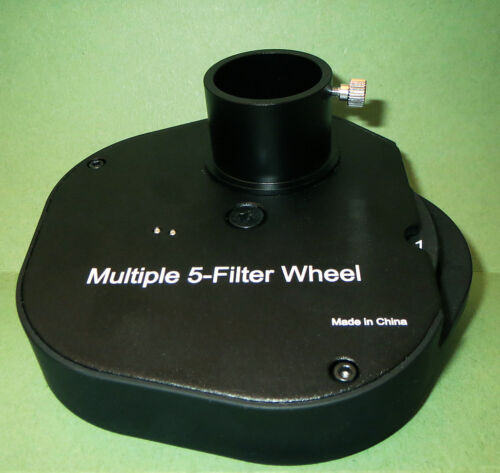 1.25" Superior Quality Multiple 5-Filter Wheel for Telescope, Brand New Boxed - Afbeelding 1 van 5
