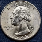 1945 D Washington Quarter 25c Silver BU UNC GEM Brilliant Uncirculated #97155