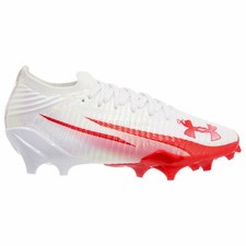 Under Armour Blur Pro Mens Low Football Cleats, White / Red, Pick Size