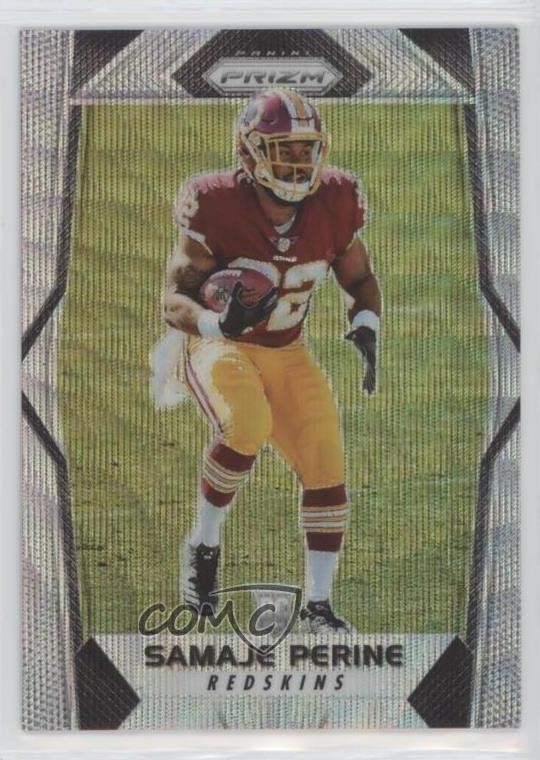 2017 Panini Prizm Rookies Blue Wave Prizm /149 Samaje Perine #255 Rookie RC