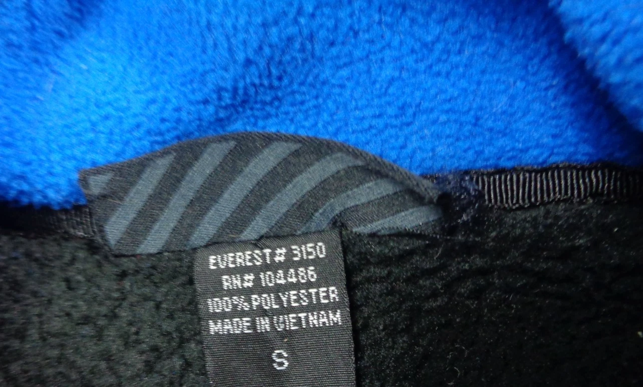 Klim Everest Fleece Jacket Mens Small Black Blue Full Zip Mid-Layer - product detail image 8