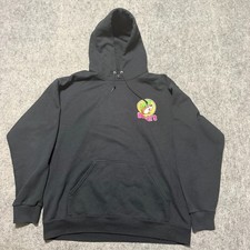 Buc-ees Mens Hoodie Size L Black Graphic Print Sweatshirt Pullover Streetwear