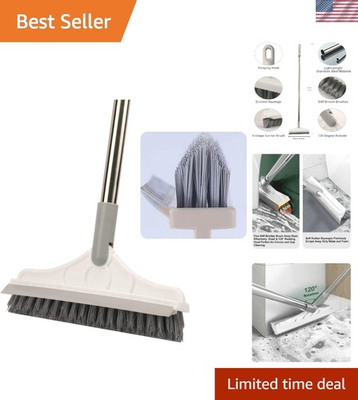 #ad Versatile 2 in 1 Tile Brush and Squeegee for Bathroom Kitchen amp; Patio Cleaning $21.99