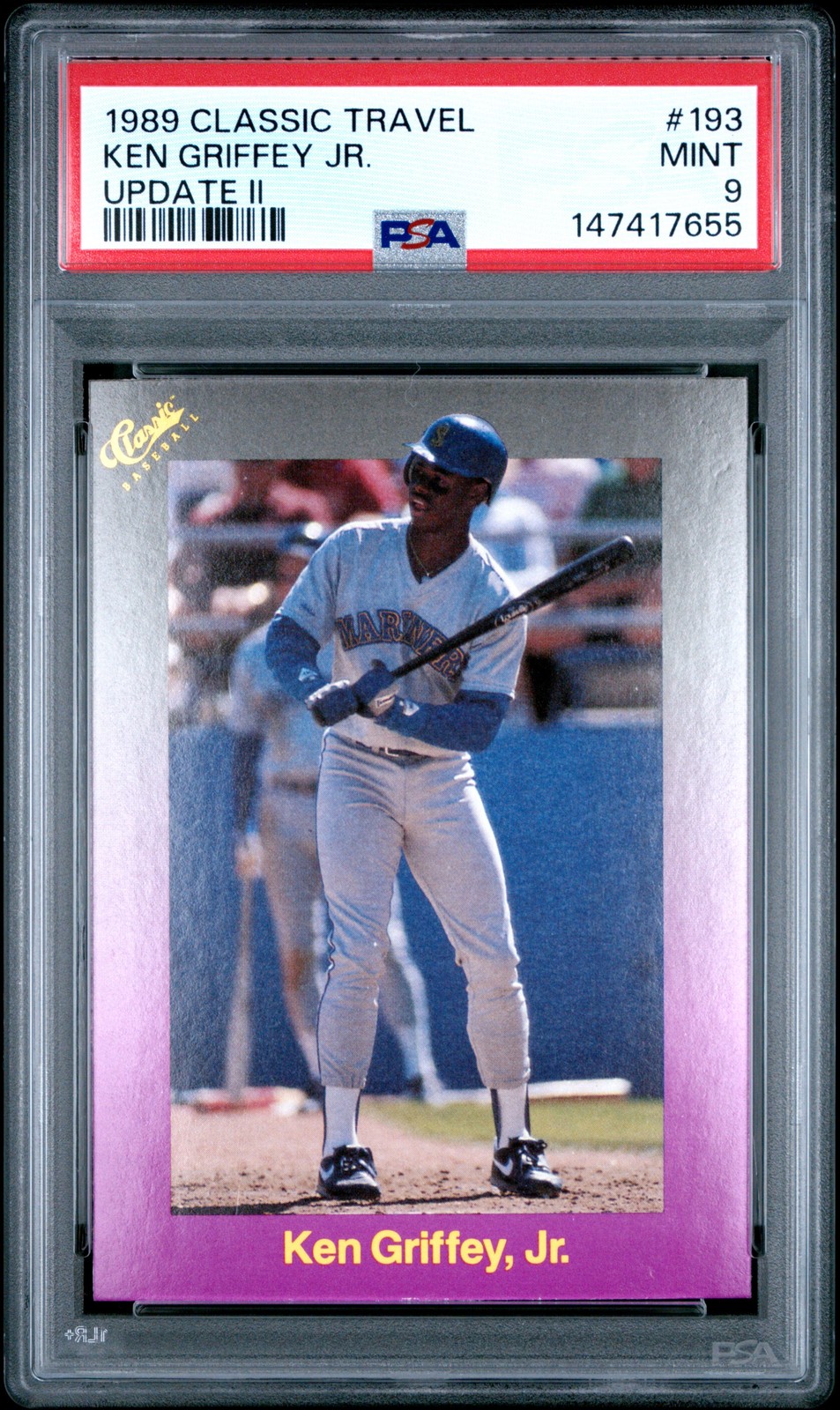 1989 CLASSIC TRAVEL UPDATE II #193 KEN GRIFFEY JR. PSA 9