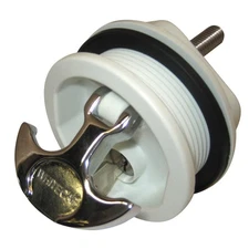 Whitecap T-Handle Latch - Chrome Plated Zamac/White Nylon - Locking - Freshwater