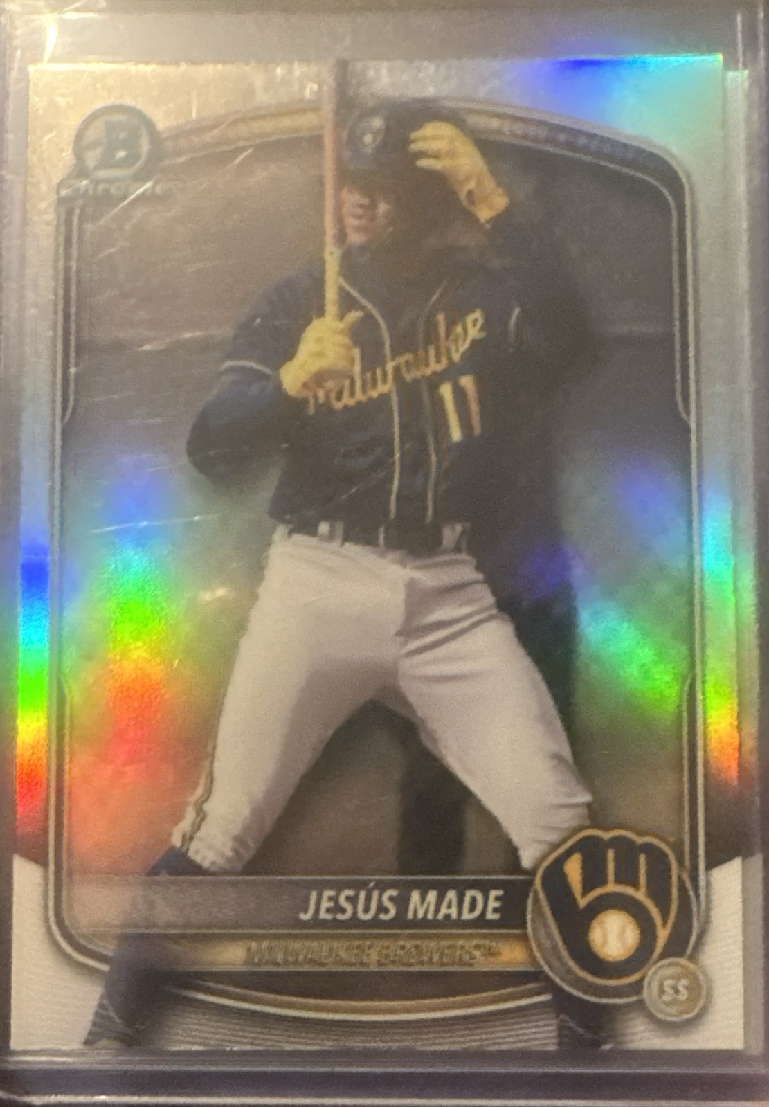 2025 Bowman Draft - Chrome Jesus Made #BDC-196 Refractor (RC)