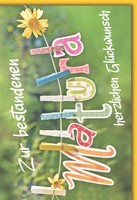 Matura GlüCkwunschkarte Mit Briefumschlag WäScheleine Buchstaben