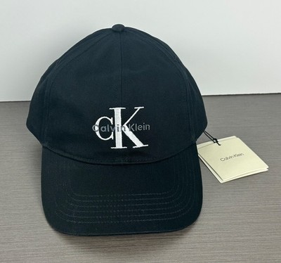 Calvin Klein Men's/Unisex  Monogram Logo Black Baseball Cap / Hat One Size NWT