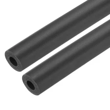 2pcs Pipe Insulation Foam Tube Lagging Insulation 12mm ID 28mm OD 24" Black