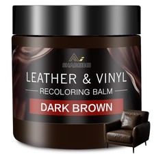 Leather Recoloring Balm and Scratch Repair Kit, Dark Brown Leather Restorer f...