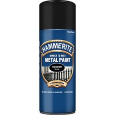 Hammerite BLACK 400ml Direct To Rust Smooth Quick Drying Spray Paint