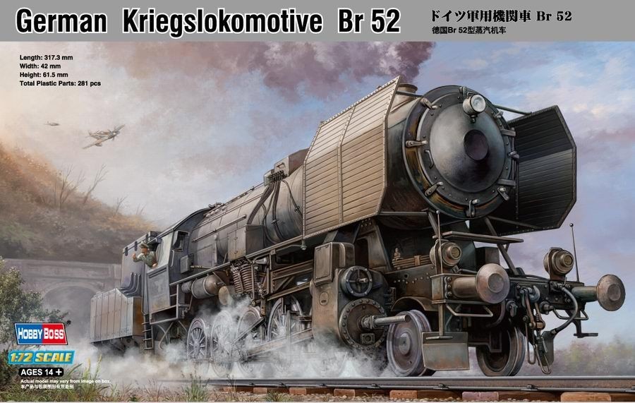 Hobbyboss 82901 - 1:72 German War Locomotive BR-52- New