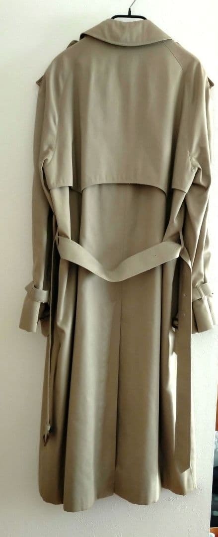 Aquascutum Trench Coat XL Beige Belted Burberry Check Lining England F/S thumbnail 3