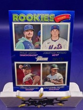 2026 Topps Heritage 2026 Rookie Pitchers Blue Chrome Abner, Pintaro, Nunez /150
