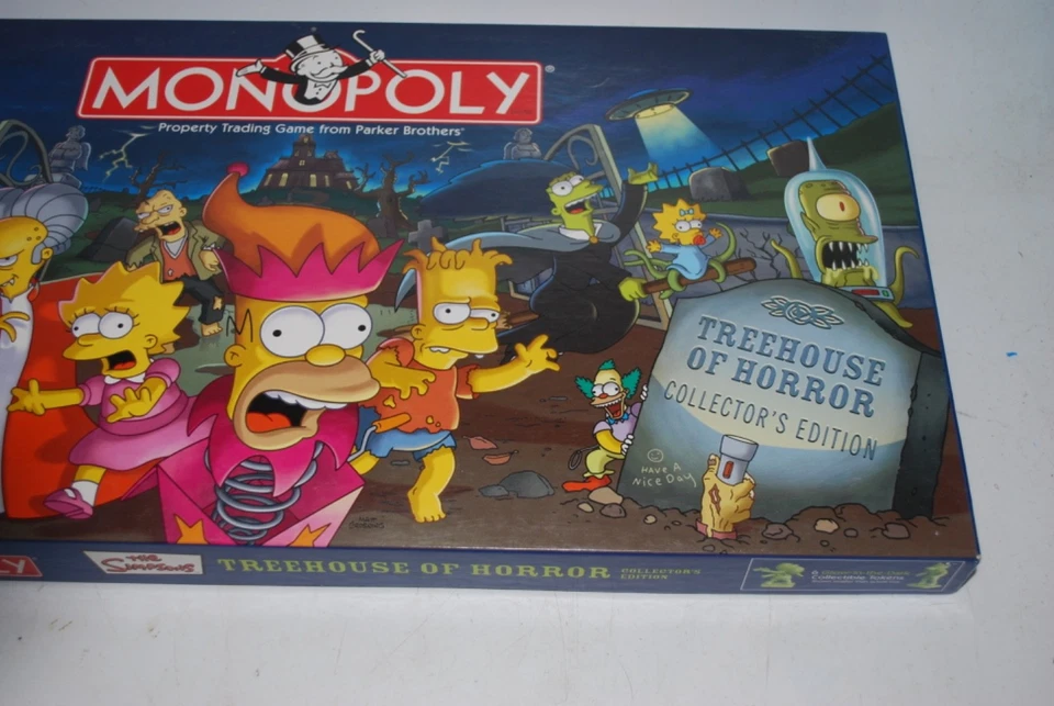 THE SIMPSONS TREE HOUSE OF HORROR Monopoly GLOW-IN-THE-DARK Board Game- Complete - Image 2 of 4