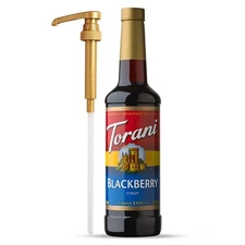Torani Blackberry Syrup for Drinks, Pump Included, 25.4 Oz