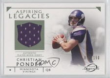2011 Gridiron Legends Aspiring Legacies Relics Green /150 Christian Ponder 0c9g