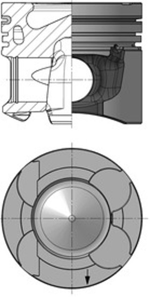 Kolbenschmidt Kolben 40363600 FüR Nissan Navara NP300 D40 Pathfinder 3 R51 F24M-image
