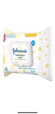 JOHNSON'S Hand  Face Wipes 25 Each 2 Packs Total 50 Wipes