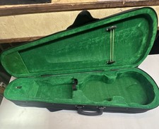 Sonart Violin Case   Black Outside and Green Fabric Inside. 31 1/2 L X 10 1/4 W