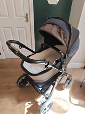 Silver Cross Pushchair And Carrycot Bundle Black/Rose Gold + Rockit inc