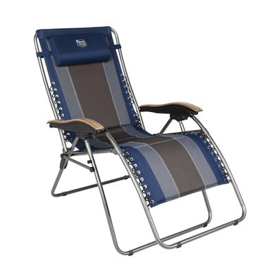 Outdoor Reclining Patio Padded with Adjustable Headrest and Cup Holder Foldab...