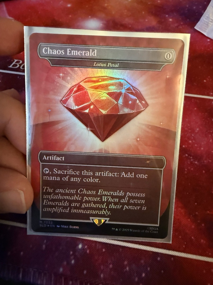 Chaos Emerald (Lotus Petal) Red 7032 Secret Lair Drop Sonic Bonus