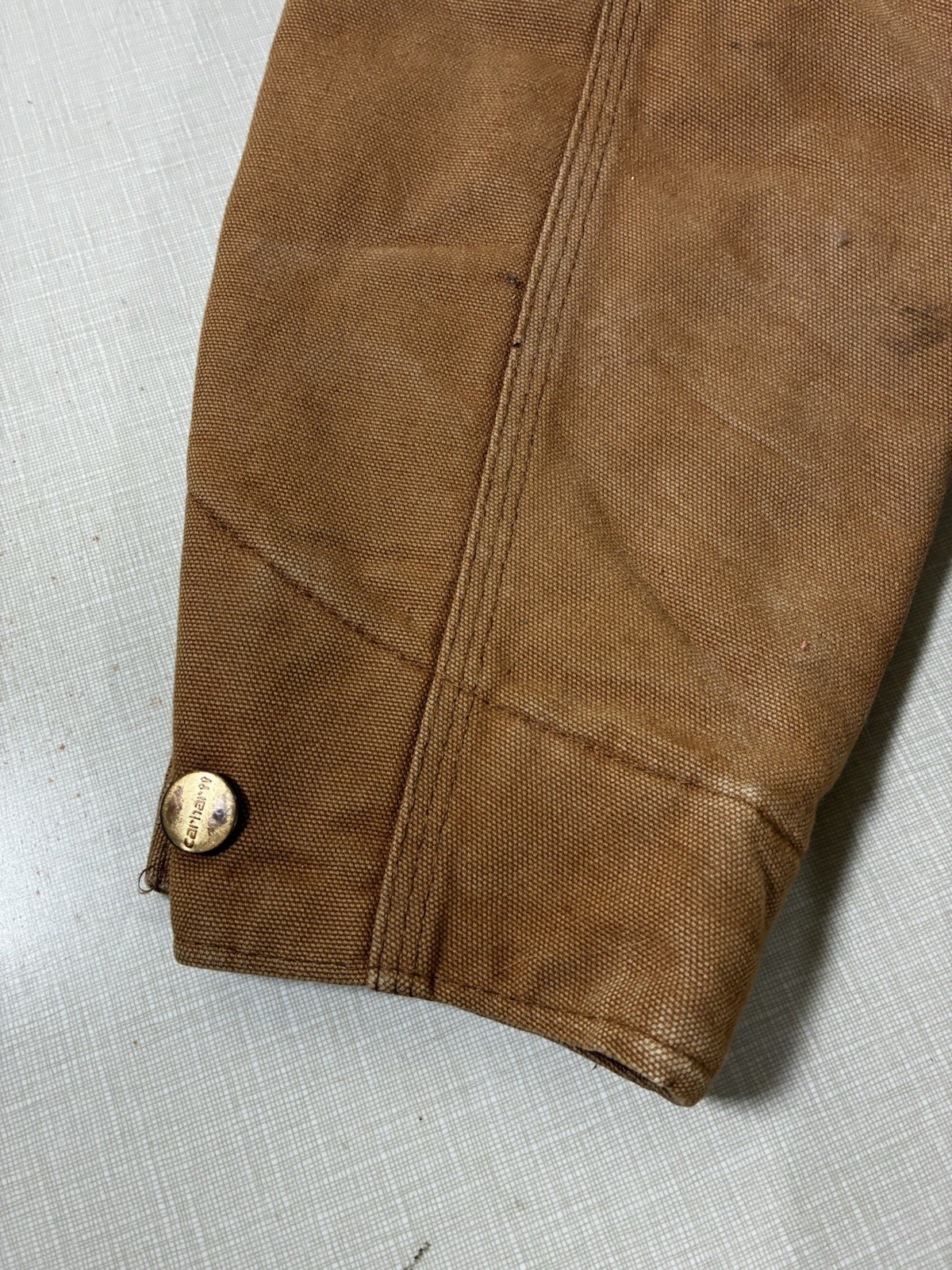 Mens Carhartt Duck Brown Quilted Insulated Coverall Jumpsuit Medium Regular