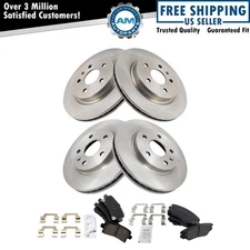Front & Rear Brake Pad & Rotor Kit Ceramic Fits 11-16 Buick 13-16 Chevrolet